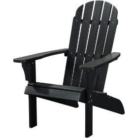27" Black Heavy Duty Plastic Adirondack Chair Style 2