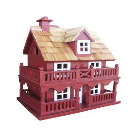 Novelty Cottage Birdhouse - Red