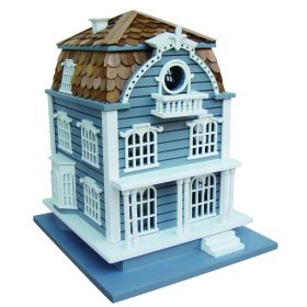 Sag Harbor Birdhouse - Blue with Mansard Roof