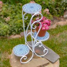 "Seattle" Three-Tier Mosaic Plant Stand