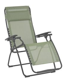 28" Moss Green and Gray Metal Zero Gravity Chair