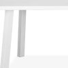 87" White Aluminum Outdoor Dining Table