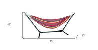 Tropical Stripe Double Classic 2 Person Hammock With Stand