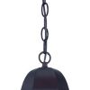 Matte Black Geometric Glass Hanging Light