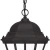 Three Light Matte Black Carousel Lantern Hanging Light