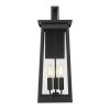 Alden 3-Light Matte Black Wall Light