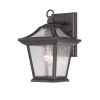 Matte Black Birdhouse Shape Outdoor Wall Light