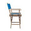 Blue And Brown Solid Wood Director Chair Style 3