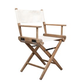 Brown and Ivory And Brown Solid Wood Director Chair Style 2