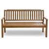 60" Teak Solid Wood Garden Bench