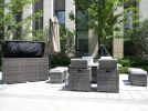 Ten Piece Outdoor Gray Wicker Multiple Chairs Seating Group Fire Pit Included With Cushions