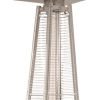 41000 BTU Brown Steel Propane Triangular Pyramid Standing Patio Heater