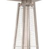 41000 BTU Brown Steel Propane Triangular Pyramid Standing Patio Heater