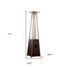 41000 BTU Brown Steel Propane Triangular Pyramid Standing Patio Heater