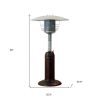 11000 BTU Bronze Steel Propane Cylindrical Pole Tabletop Patio Heater