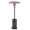 40000 BTU Bronze Steel Propane Cylindrical Pole Standing Patio Heater