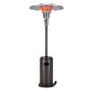 40000 BTU Bronze Steel Propane Cylindrical Pole Standing Patio Heater