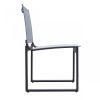 20" Set Of Two Gray And Black Metal Dining Chair