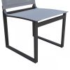 20" Set Of Two Gray And Black Metal Dining Chair