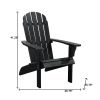 27" Black Heavy Duty Plastic Adirondack Chair Style 2