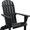 27" Black Heavy Duty Plastic Adirondack Chair Style 2