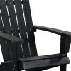 27" Black Heavy Duty Plastic Adirondack Chair Style 2
