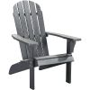 27" Gray Heavy Duty Plastic Adirondack Chair Style 2