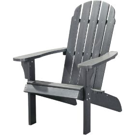 27" Gray Heavy Duty Plastic Adirondack Chair Style 2