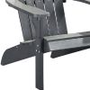 27" Gray Heavy Duty Plastic Adirondack Chair Style 2