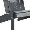 27" Gray Heavy Duty Plastic Adirondack Chair Style 2