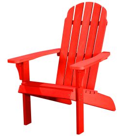 27" Red Heavy Duty Plastic Adirondack Chair Style 2