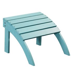 19" Blue Indoor Outdoor Footstool Ottoman