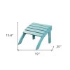 19" Blue Indoor Outdoor Footstool Ottoman