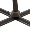 11.5' Black Polyester Round Tilt Cantilever Patio Umbrella With Stand Style 2