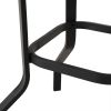 25" Brown and Black Square Metal Outdoor Bistro Table