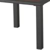 21" Brown and Black Square Metal Outdoor Side Table