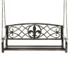 FarmHome Bronze Sturdy 2 Seat Porch Swing Bench Scroll Accents
