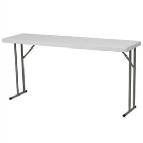 White Top Commercial Grade 60-inch Folding Table - Holds up to 330 lbs