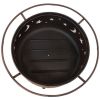 Moon Stars Sky Steel Fire Pit Bowl with Screen Cooking Grate and Poker