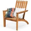 Indoor/Outdoor Acacia Wood Adirondack Lounge Armchair - Natural