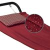 Red Waterproof Patio Hammock w/ Stand Pillow Storage Pockets