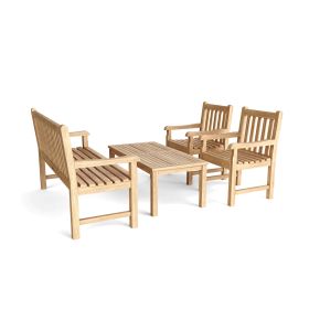 Classic 3-Seater 4-Pieces Conversation Set