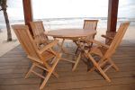 Bahama Classic Folding Armchair 5-Pieces Dining Set