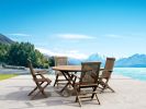 Bahama Classic Folding Armchair 5-Pieces Dining Set