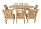 Bahama Sahara 9-Pieces 87" Oval Dining Set