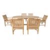 Bahama Sahara Armchair 7-Pieces 87" Oval Dining Set