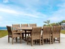 Bahama Sahara Side Chair 7-Pieces 87" Oval Dining Set