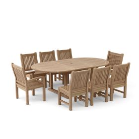 Bahama Sahara Side Chair 7-Pieces 87" Oval Dining Set