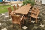 Bahama Stackable Sahara 9-Pieces Rectangular Dining Set A