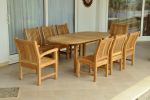 Bahama Sahara 9-Pieces 78" Oval Dining Set